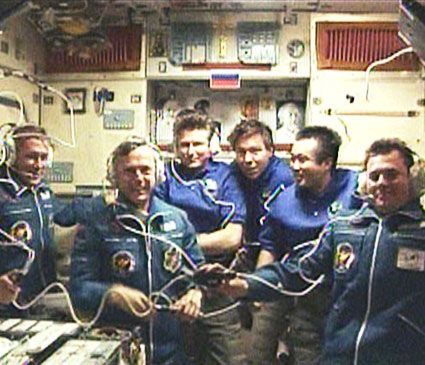 Docking Boosts Space Station's Population to Full Size of 6